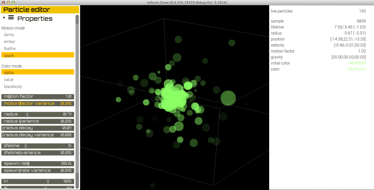 particle editor in action